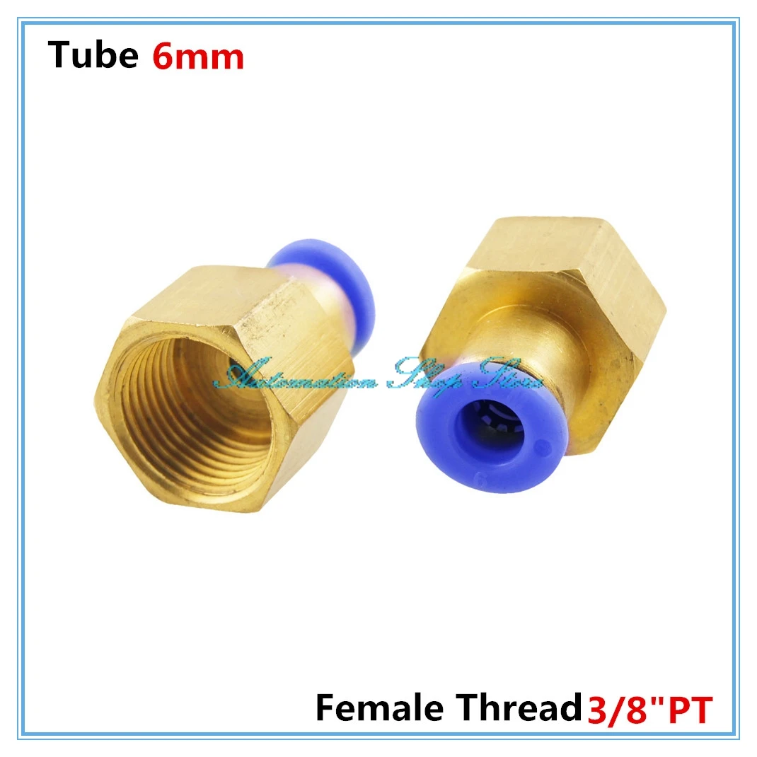 5 шт. 3/8 &quotPT гнездовая резьба до 6 мм Pipe Push in Пневматический Быстрый фитинг PCF6