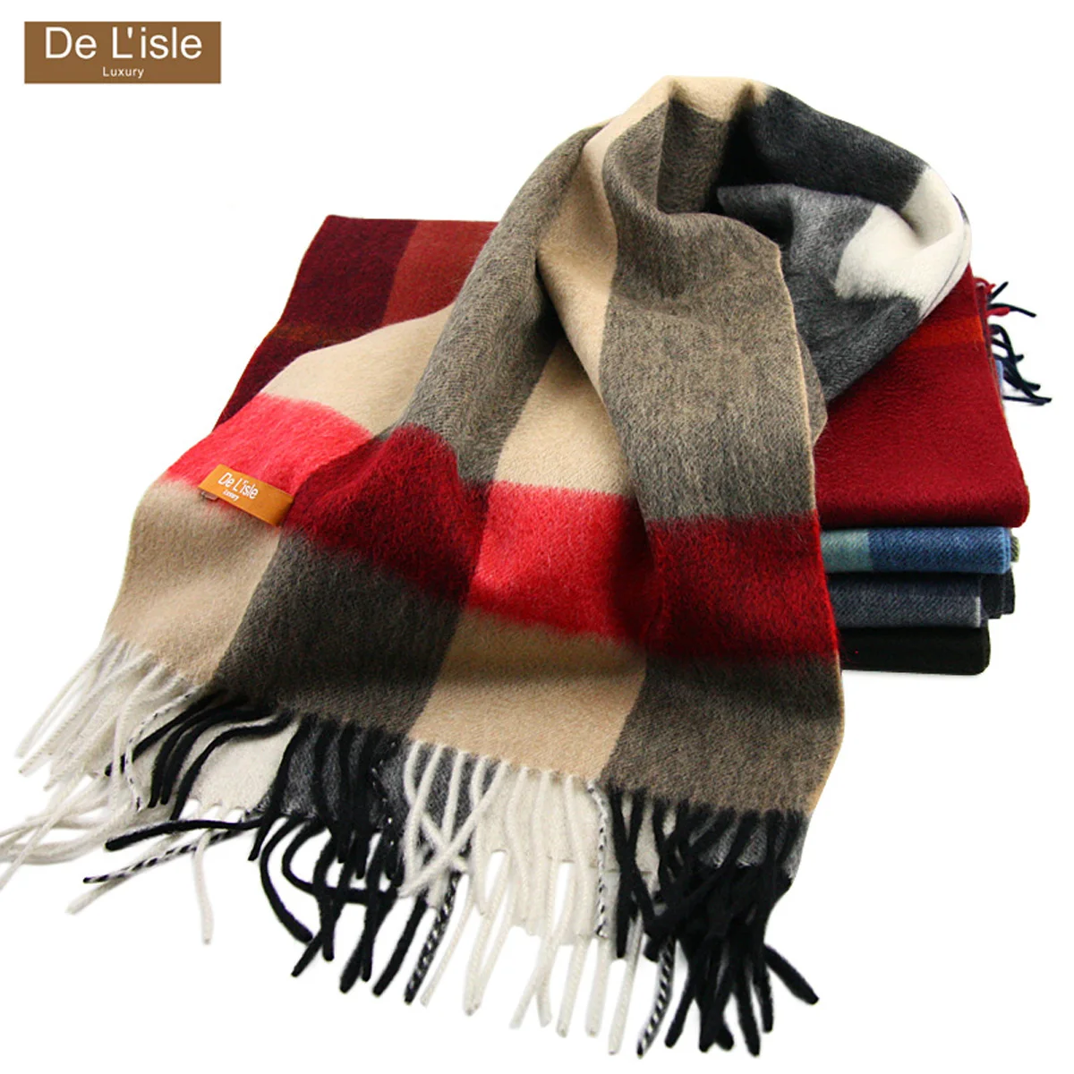 

2023 Новое поступление, высокое качество, толстый длинный 100% кашемировый шарф, модная накидка, шаль, теплый шарф, Классический Клетчатый премиум подарок