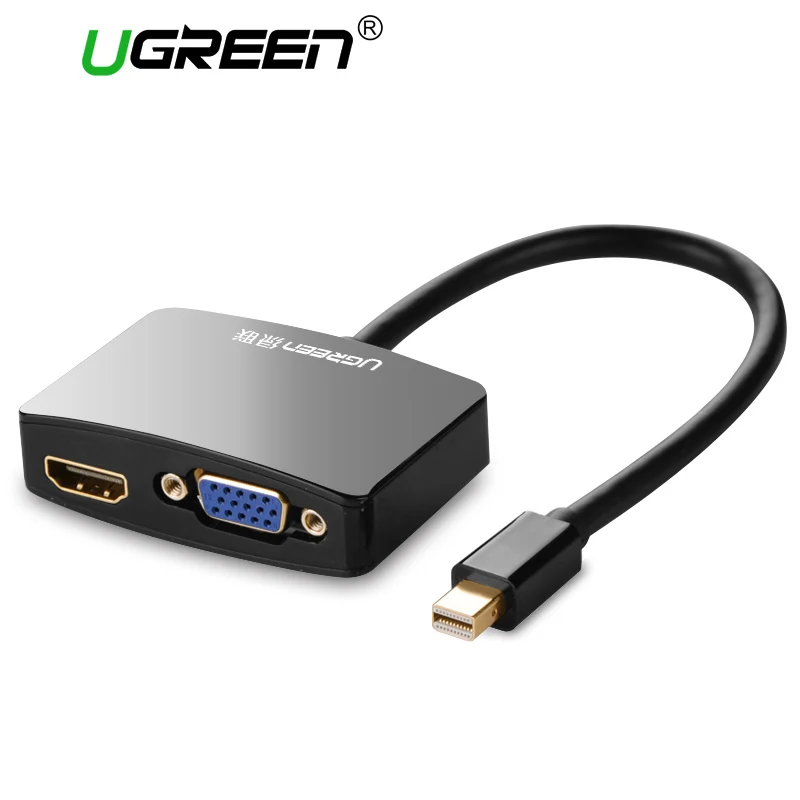 Ugreen 2 в 1 Thunderbolt2 Mini DP к HDMI совместимый VGA кабель адаптер конвертер для MacBook|mini displayport