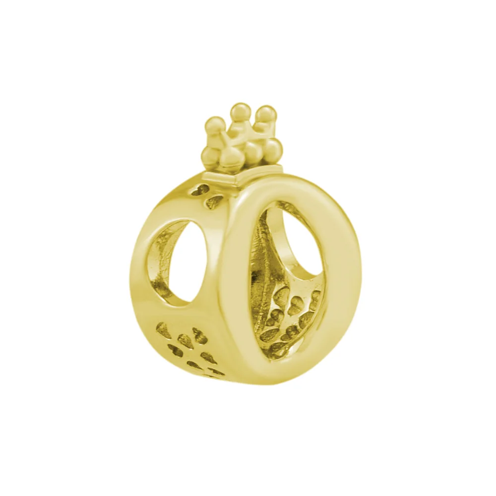 DIY Beads Charms Silver 925 Original Bracelet Sterling-Silver-Jewelry Shine Golden Crown O Bead FOR jewelry Berloque | Украшения и