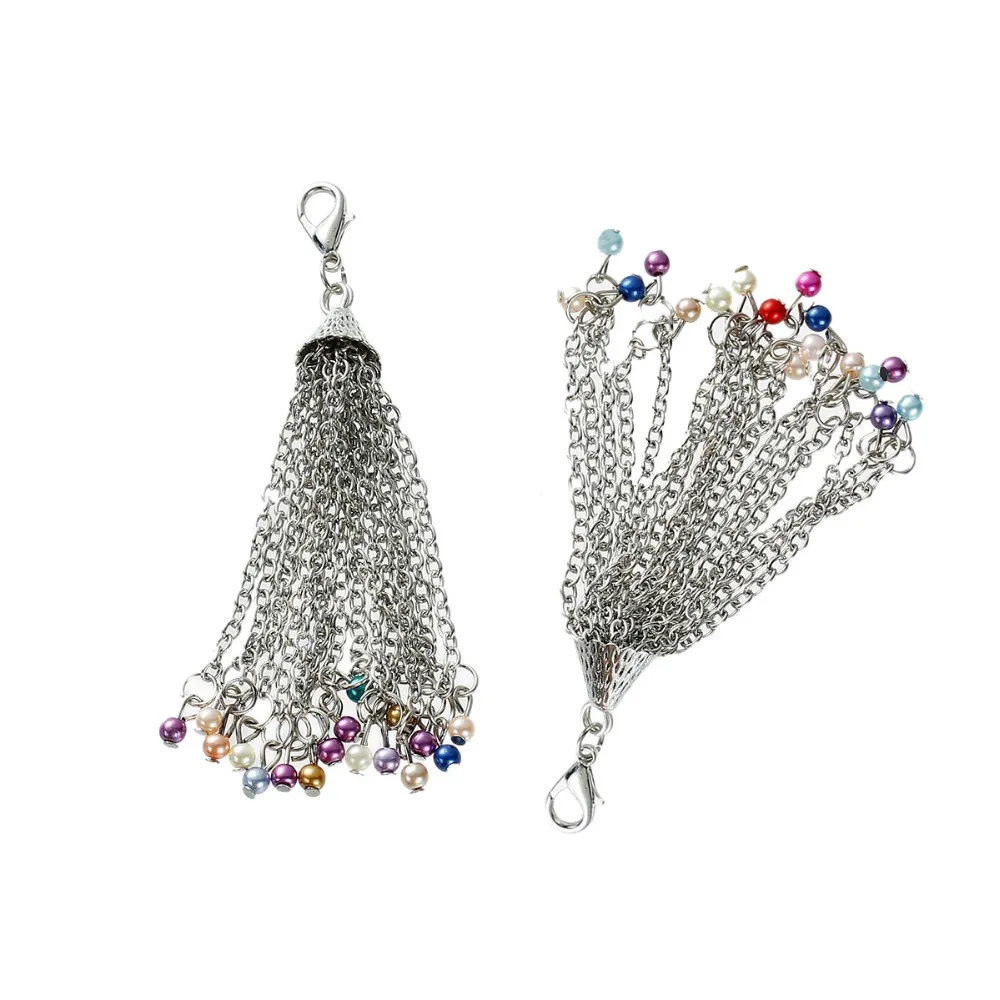 Подвеска в виде омара из сплава с акриловым жемчугом подвеска бахромой для