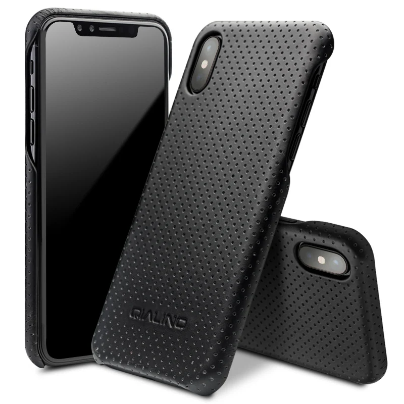 Уникальный чехол-накладка QIALINO для iPhone XS Роскошный чехол из натуральной кожи X Apple