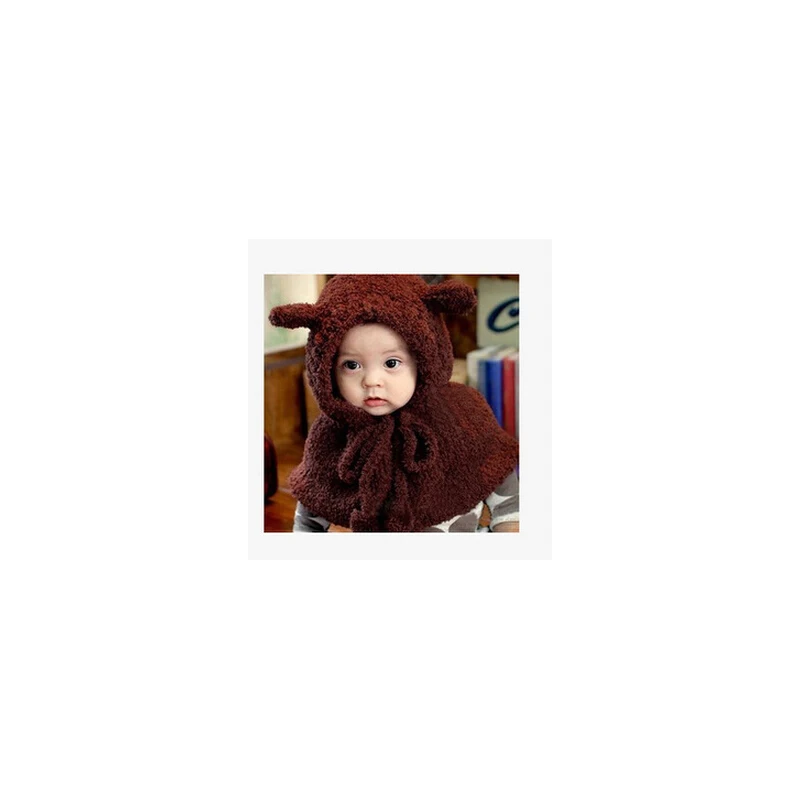 Newborn Toddler Infant Kids Baby Boy Girl Fleece Winter Warm Hat Cap Coif Hood Scarf Set Photography Accessories | Детская одежда и