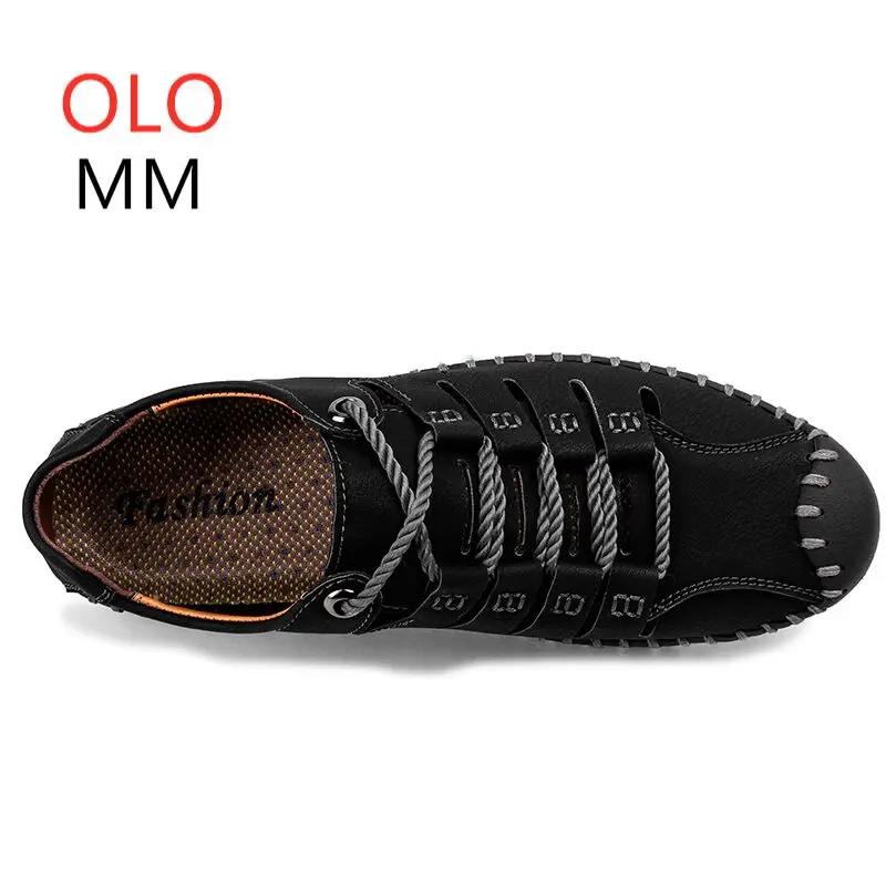 OLOMM/Новые мужские повседневные Роскошные туфли весенние из натуральной кожи