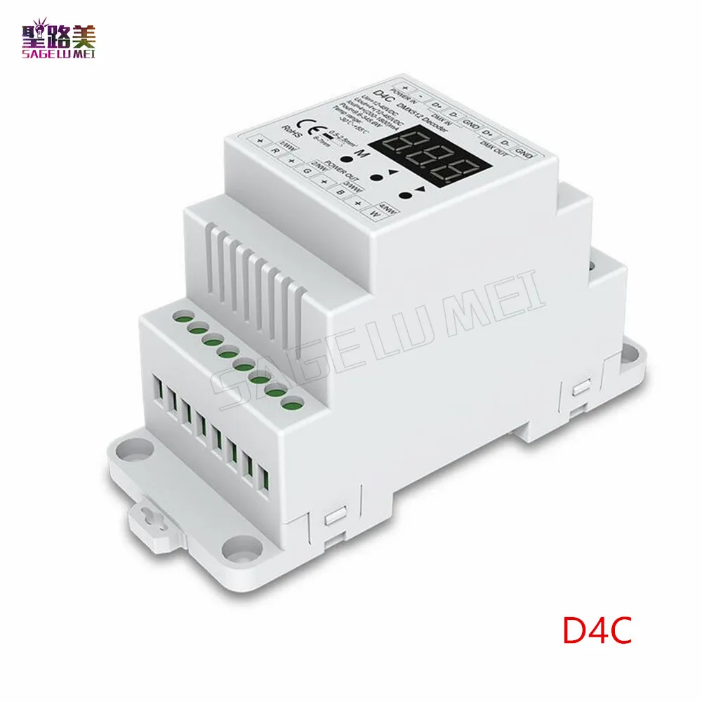 DC5V 12 В 24 36 4CH ШИМ постоянное напряжение/постоянного тока CC CV dmx декодер DMX512