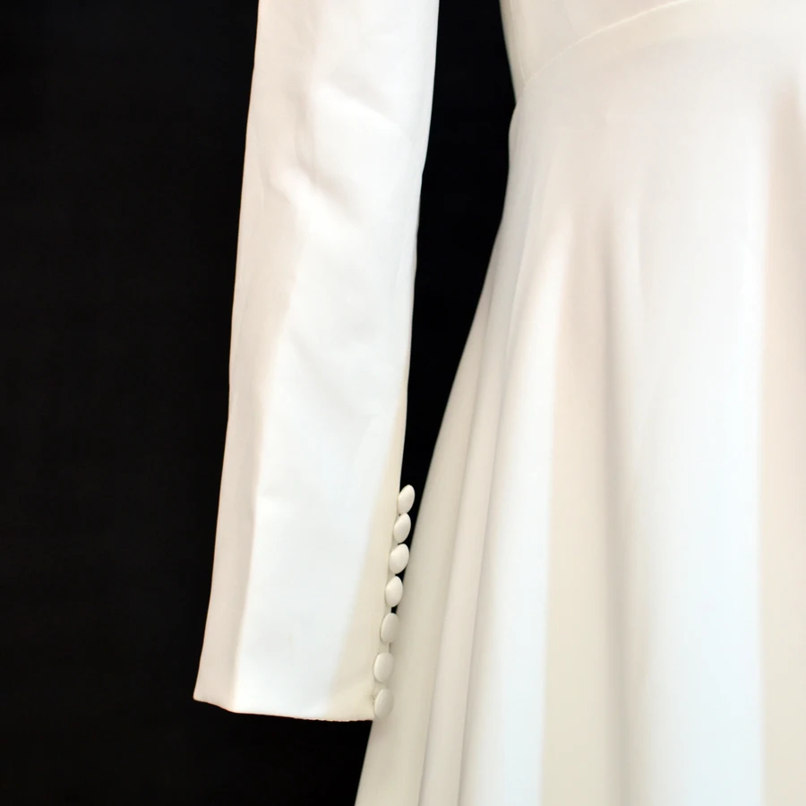 Vestido De Novia/свадебное платье со шлейфом, новинка, кружевное платье в мусульманском стиле с длинным рукавом, ТРАПЕЦИЕВИДНОЕ свадебное платье, свадебное платье