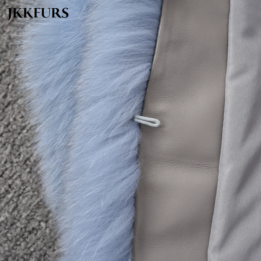 Женский меховой жилет S7428 роскошный Пушистый Жилет из натурального Лисьего меха
