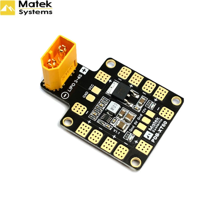 1/2/5/10/50 шт Matek Systems 3A модуль распределения PDB XT60 с двойным BEC 5V/12V для