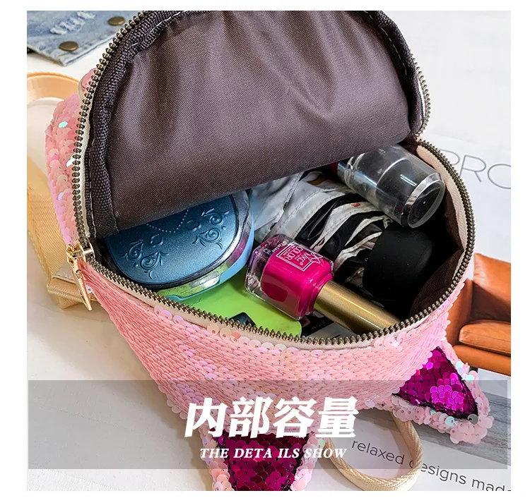 Портативный Женский Блестящий рюкзак для девочек мини школьные сумки