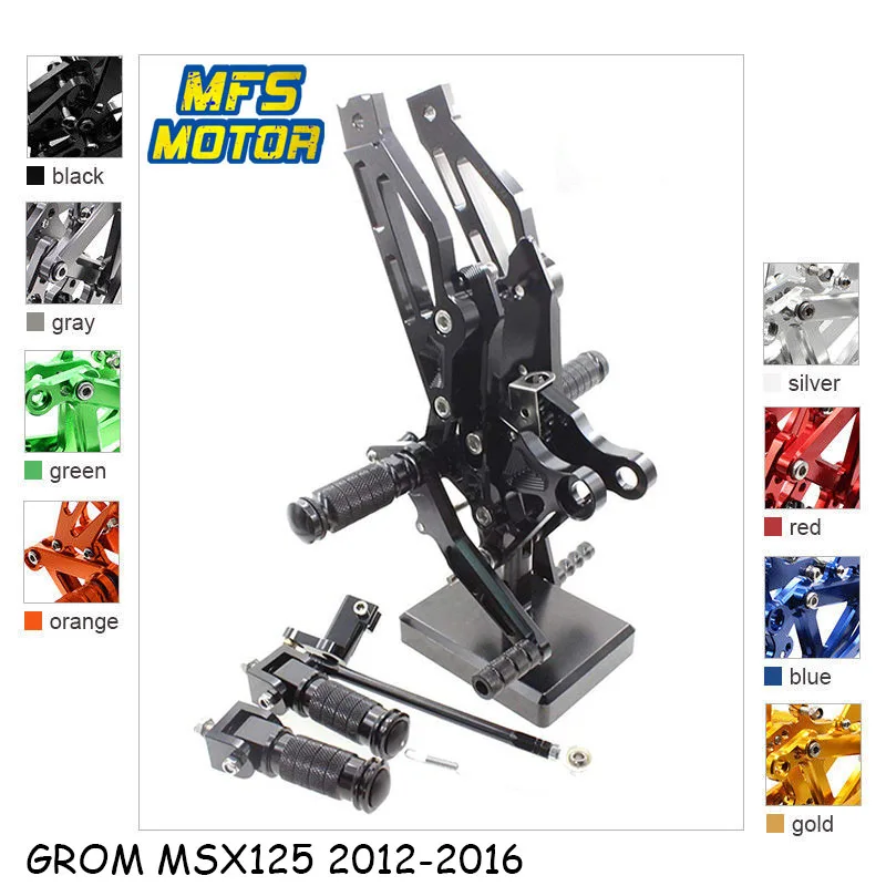 

Регулируемая подставка для ног для Honda GROM MSX125 2012-2016 CNC