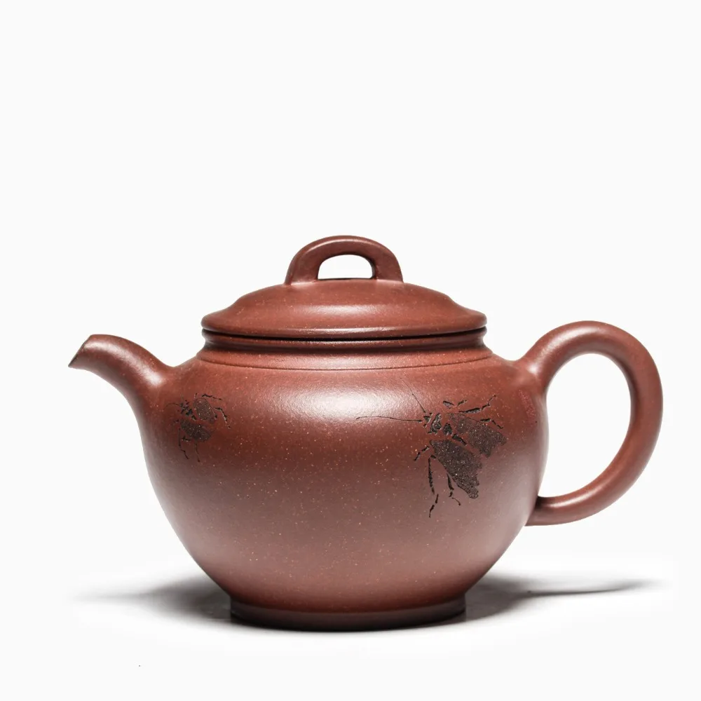 

275ml Authentic Zisha teapot famous all handmade Yixing original purple clay palace lamp teapot Kung Fu tea kettle custom