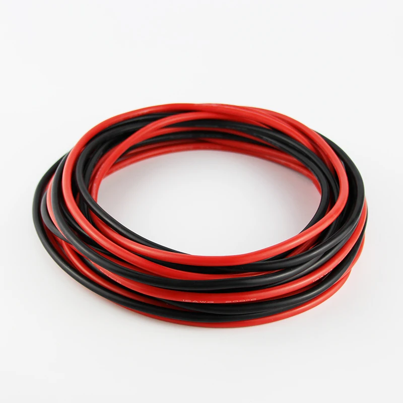 OliYin 5 метров красный + черный гибкий силиконовый провод RC кабель 12AWG 680/0. 08TS