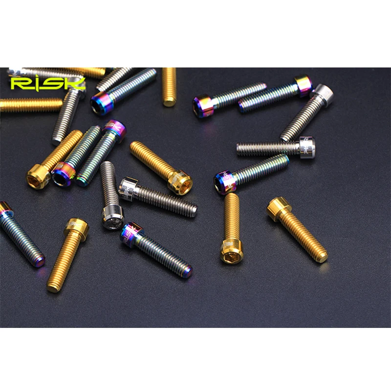 Risk титановые велосипедные тормоза фиксированные винты M5X25mm MTB велосипедные гидравлические тормозные рычаги фиксированные болты для SRAM Guide R RS RSC тормозные болты