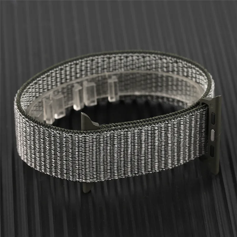 

38mm 42mm Double Color Crochet Nylon Wristband for Apple Watch Replacement iWatch Fabric Cloth Strap Bracelet Woven Sport Bangle