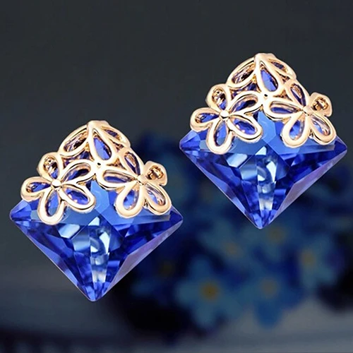 Женские кристально прозрачные стразы в Корейском стиле ярко-синие