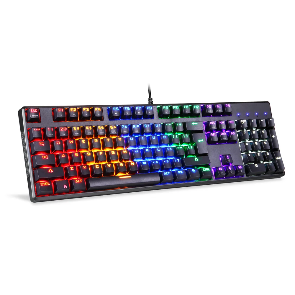Motospeed CK96 механическая клавиатура Полная 104 Key 9 светодио дный с подсветкой USB