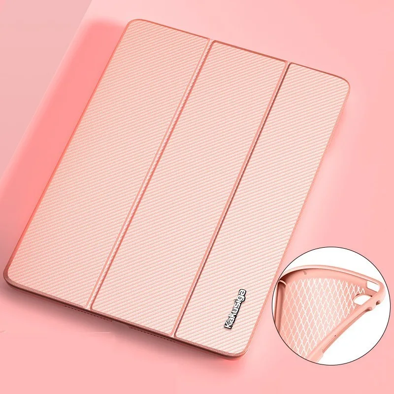 pink Coolaxy чехол для IPad, мягкий силиконовый чехол для IPad, чехол-карандаш, трехслойная подставка, умный чехол для Apple IPad, чехол 9,7 - Цвет: pink