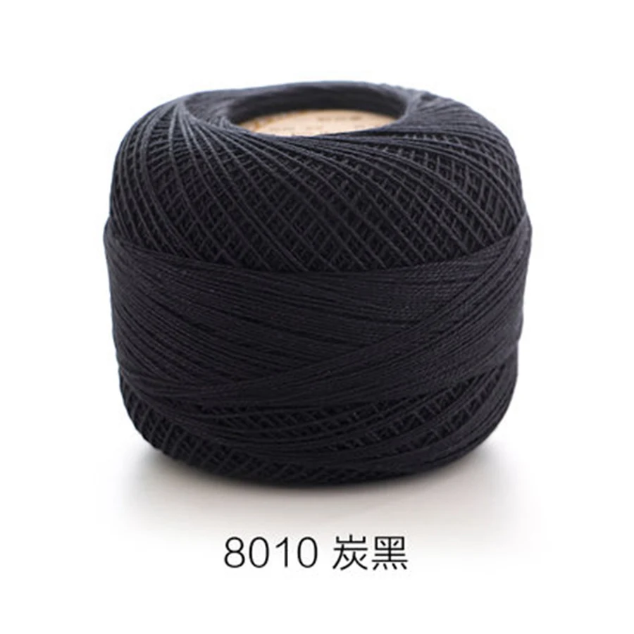 8010 50 г/шт. 0,8 мм летняя хлопковая кружевная пряжа для вязания крючком, кружевная пряжа, ручная вязка, детская шелковая тонкая пряжа - Цвет: 8010