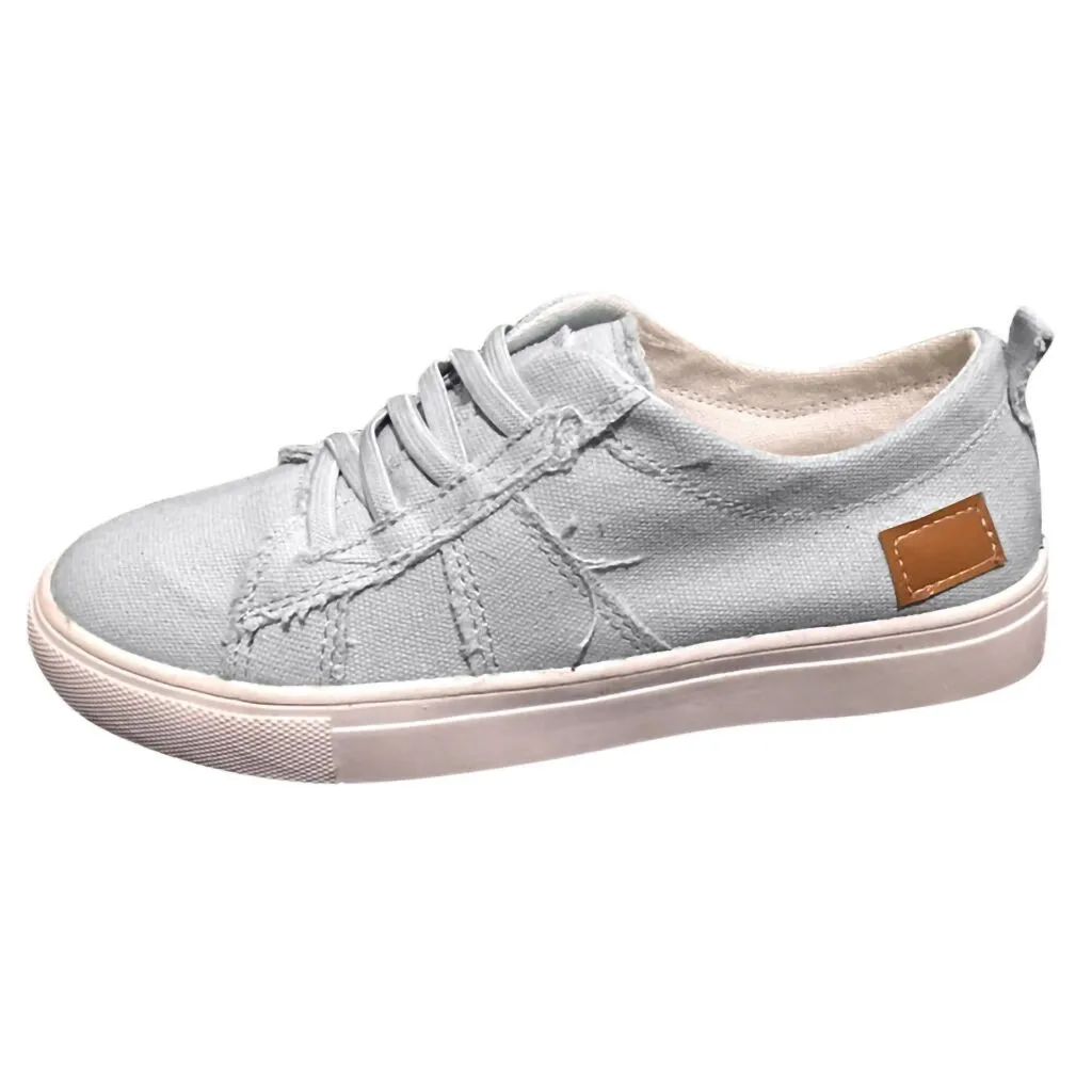 Flat-Bottomed Casual Single Shoes Women's Peas Shoes Summer Beach Blue Gray White Pink Purple Concise Canvas Shoes#G4