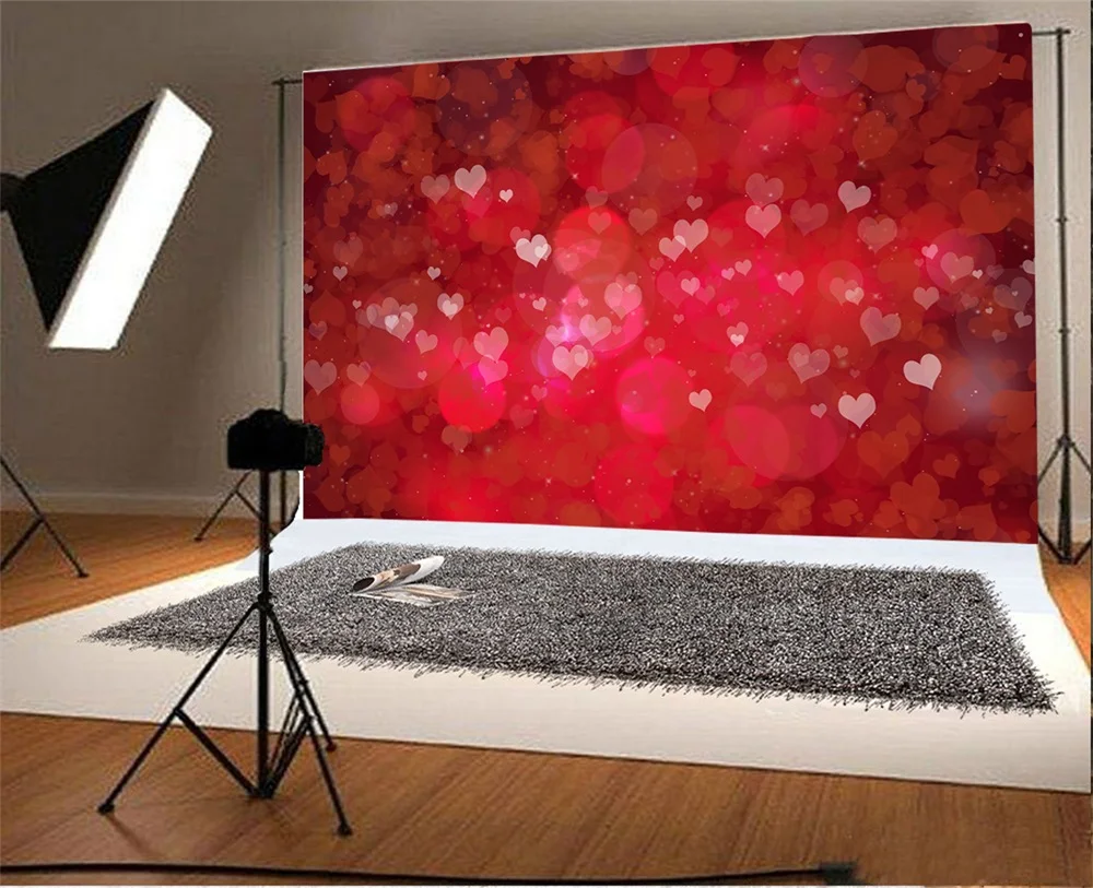 Laeacco Love Heart Light Bokeh Baby Newborn Photography Backgrounds Customized Photographic Backdrops For Photo Studio | Электроника