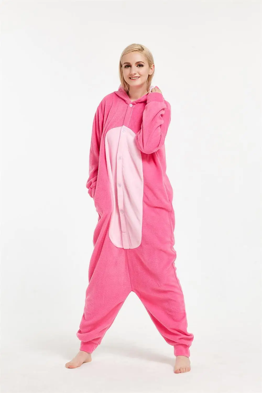 Кигуруми для взрослых мультфильм Леопард Розовая пантера Onesie Аниме Косплей