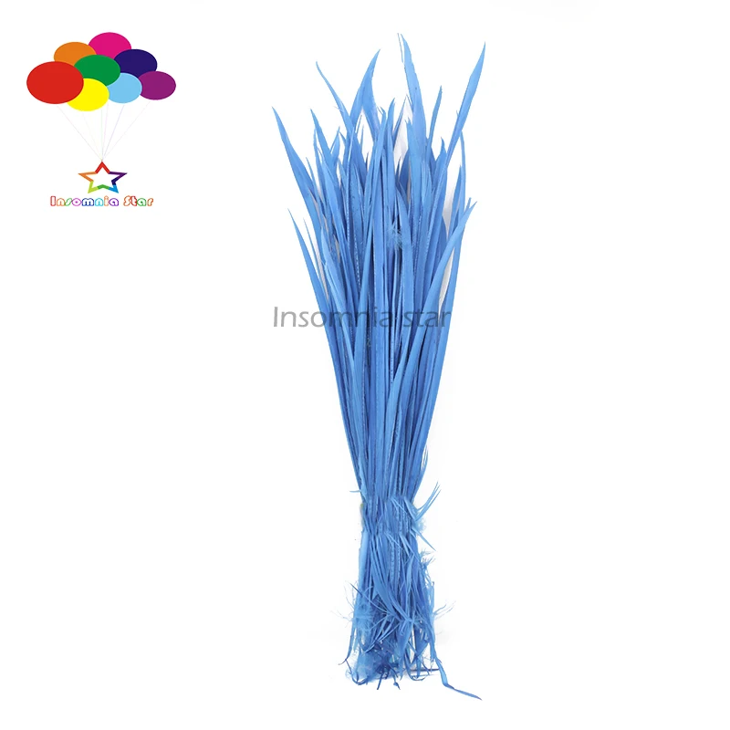 light sky blue 100 шт натуральный гусиный пух 15-20 см/6-8 дюймов разноцветный высококачественный головной убор для костюмированной маски Diy - Цвет: light sky blue