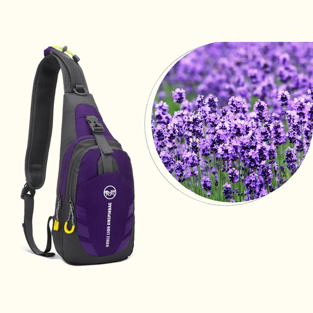 Purple Мужская сумка на плечо, модная спортивная сумка на грудь, сумка через плечо, поясная сумка, cangurera para la cintura mujer 703#40 - Цвет: Purple