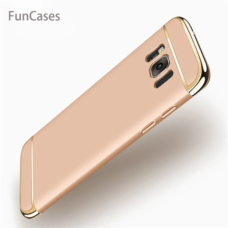 Роскошный чехол 3 в 1 для samsung Galaxy S6 S7 Edge S8 S9 Plus Note 8 с жестким покрытием нескользящая