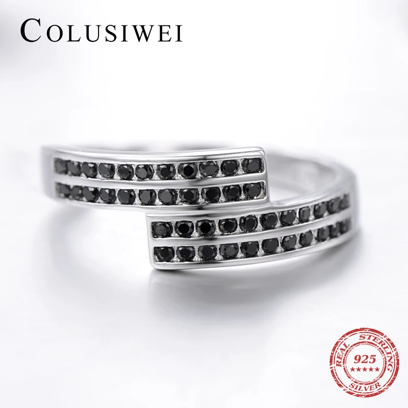 Роскошные Аутентичные 925 стерлингового серебра палец кольцо с крыльями ангела