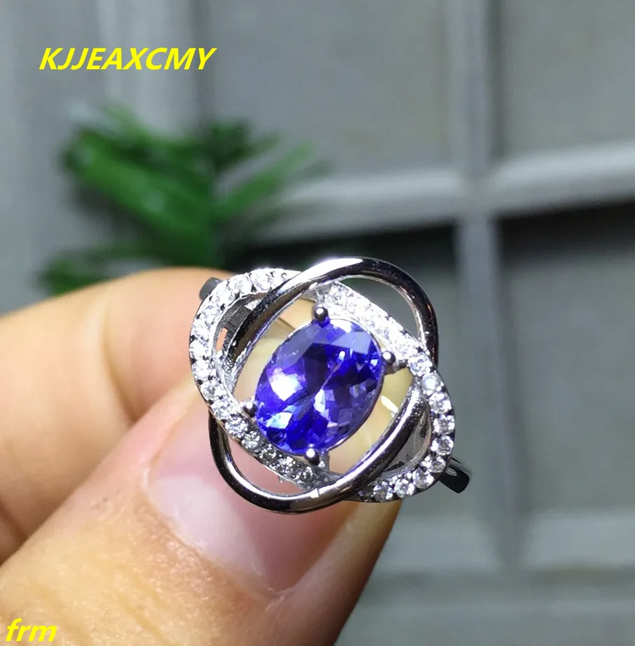 

KJJEAXCMY ювелирные изделия из серебра 925 пробы инкрустированное красочное кольцо из натурального танзанита женские кольца оптом и в розницу