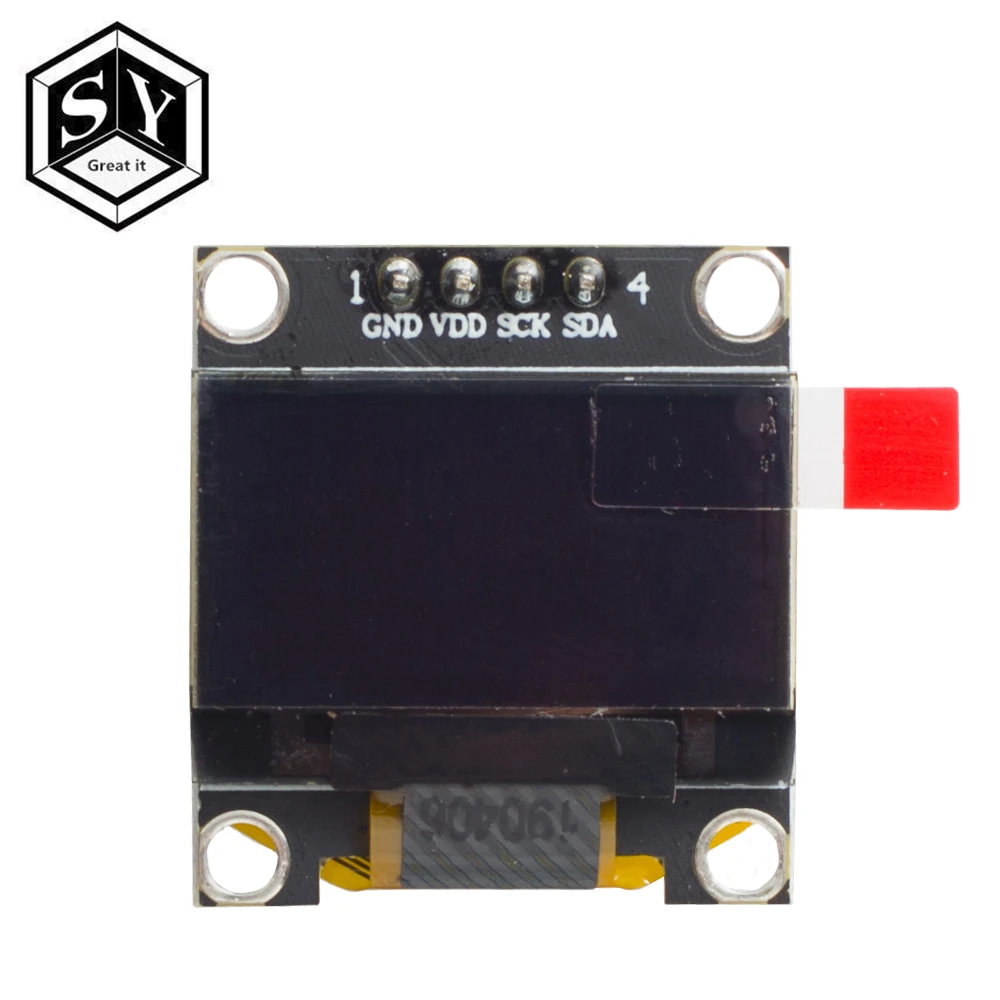 0,96 дюймов IIC Серийный белый OLED дисплей модуль 128X64 IEC SSD1306 12864 плата с ЖК-экраном GND VCC SCL SDA 0,9" для Arduino черный