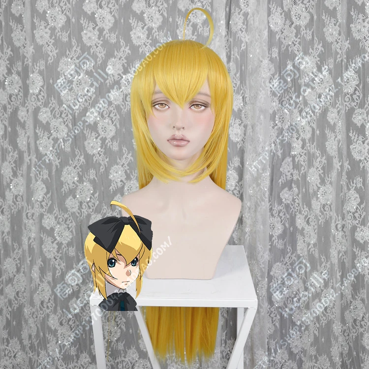 

Аниме Aru Zombie Shoujo no Sainan Alma V парик косплей 80 см золотые длинные прямые волосы термостойкие синтетические волосы парик + парик