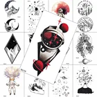 Переводные татуировки для боди-арта, красочные, для взрослых, искусственные татуировки