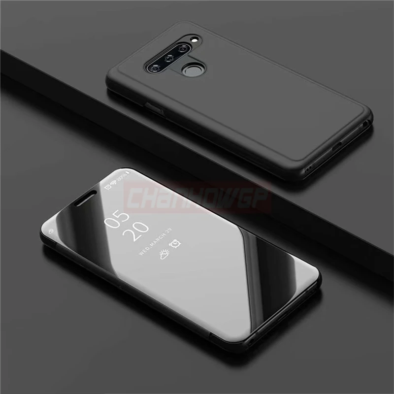 Прозрачный умный флип чехол с зеркалом для LG V40 ThinQ подставка Флип Кожаные чехлы V30