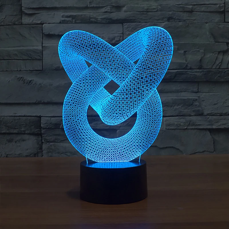 Домашнее ремесло сенсорный выключатель управления 3d акриловая лампа красочные