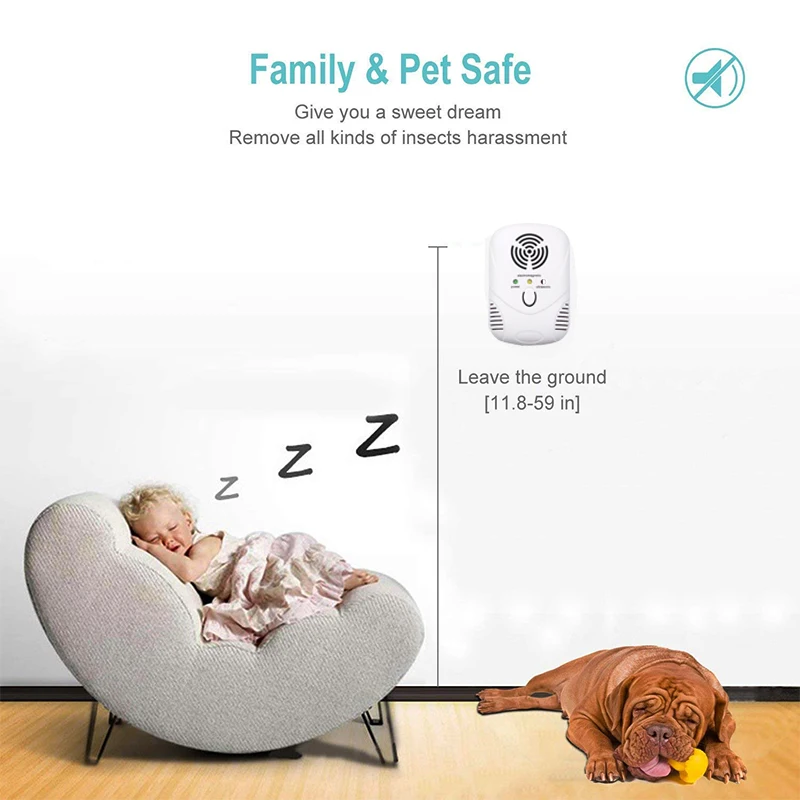 Многофункциональный ультразвуковой электронный отпугиватель вредителей лампа