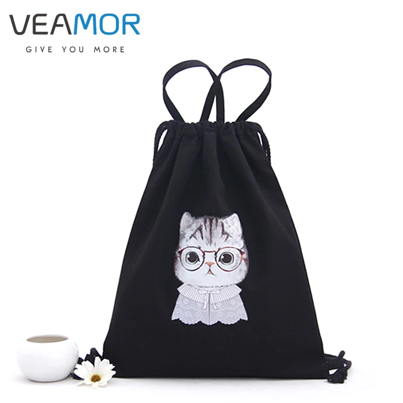 VEAMOR сумки на плечо для девочек женские холщовые Baclpacks мешки хранения обуви