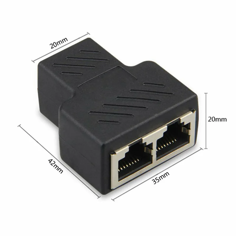 Сплиттер адаптер RJ45 1 2 порта s гнездовой порт LAN Ethernet сетевой сплиттер для