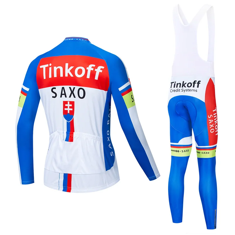Saxo bank Tinkoff pro team длинный рукав Джерси велосипедная одежда гоночная Одежда MTB