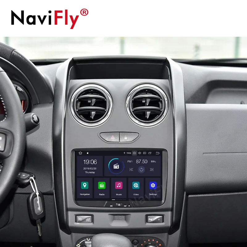 Новинка! Автомобильный радиоприемник 8 дюймов Android 9 0 IPS DSP GPS навигация для Duster Dacia