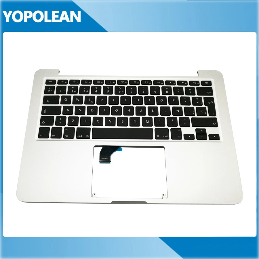 

Новинка, подставка для рук для Macbook Pro Retina 13 дюймов, TopCase A1502, сменная клавиатура с испанской раскладкой, 2015 лет