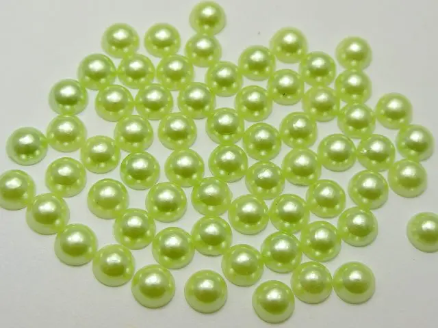 Полужемчужные бусины 1000 смешанных цветов 6 мм круглые камни с плоской спинкой