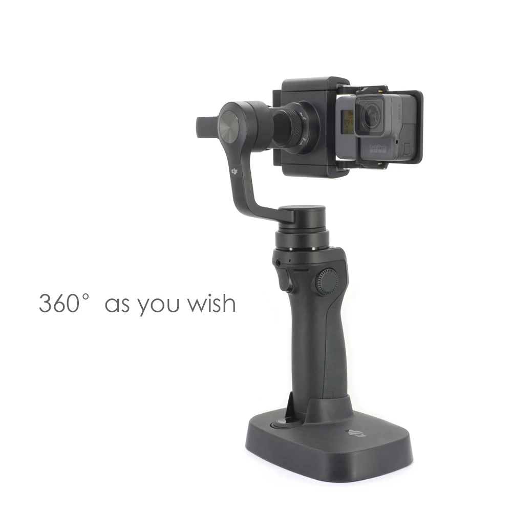 PGYTECH адаптер для osmo mobile zhiyun Gopro Hero 5 4 3 + xiaoyi аксессуары переключатель крепление