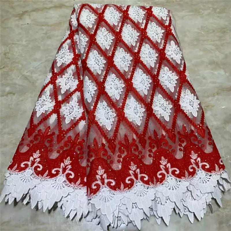 Free shipping New Arrival High Quality African Organza Lace Fabric 2019 Nigerian French Stones For Dress 2L82-83 | Дом и сад