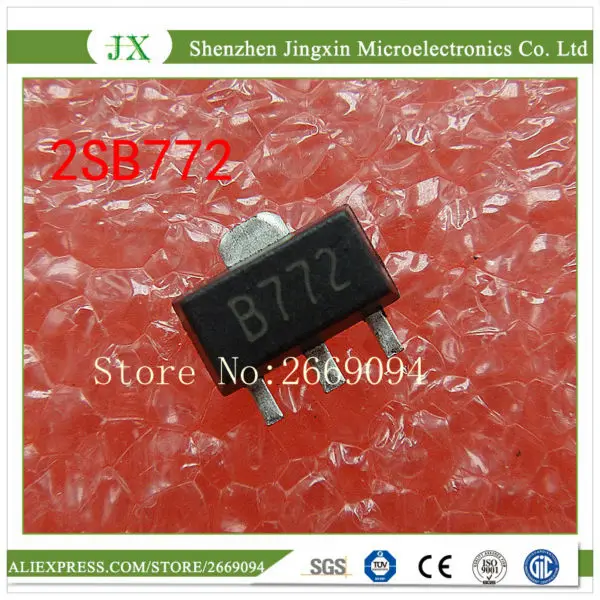 

50 шт. 2SB772 SOT89 B772 SMD SOT-89 фотообои новые и оригинальные