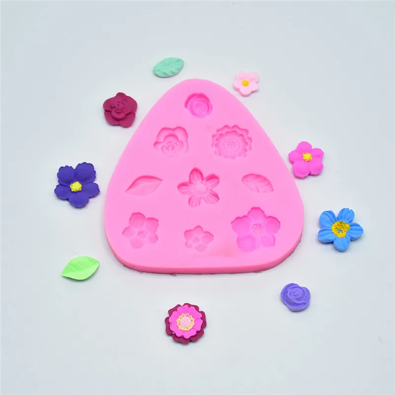 Мини платье с цветочным принтом Силиконовая Форма Fondant Mold торт декоративные