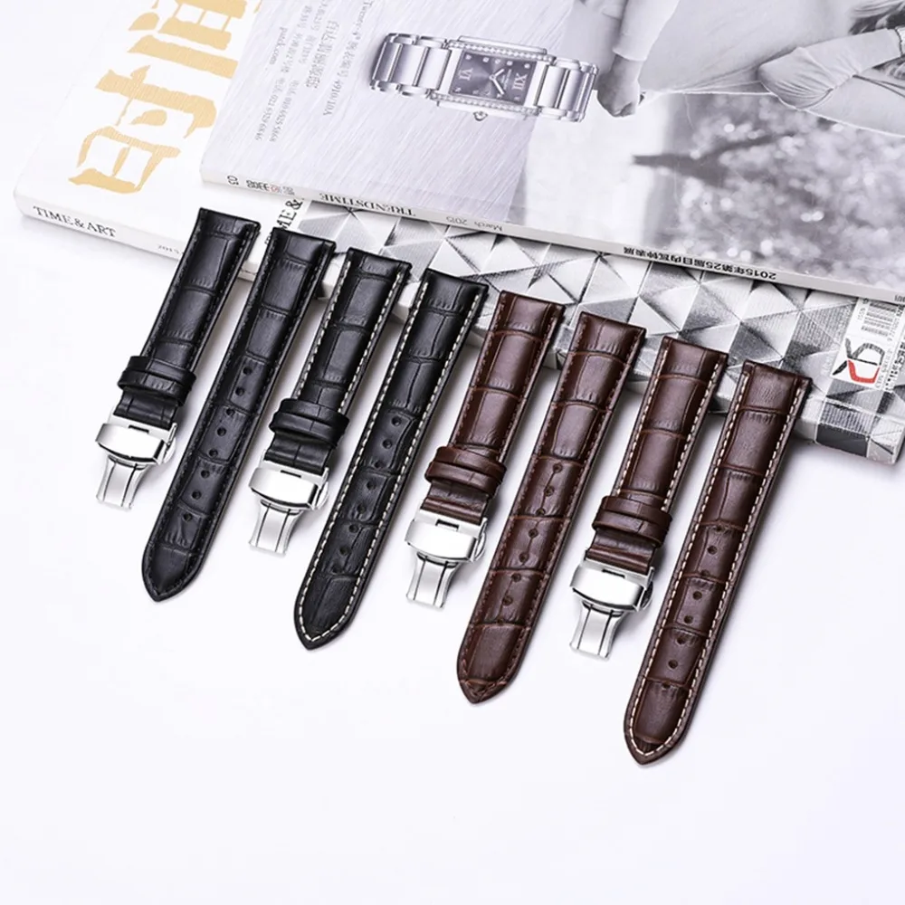 Ремешок iStrap 18 мм 19 20 21 22 24 черный коричневый ремешок для часов из натуральной кожи