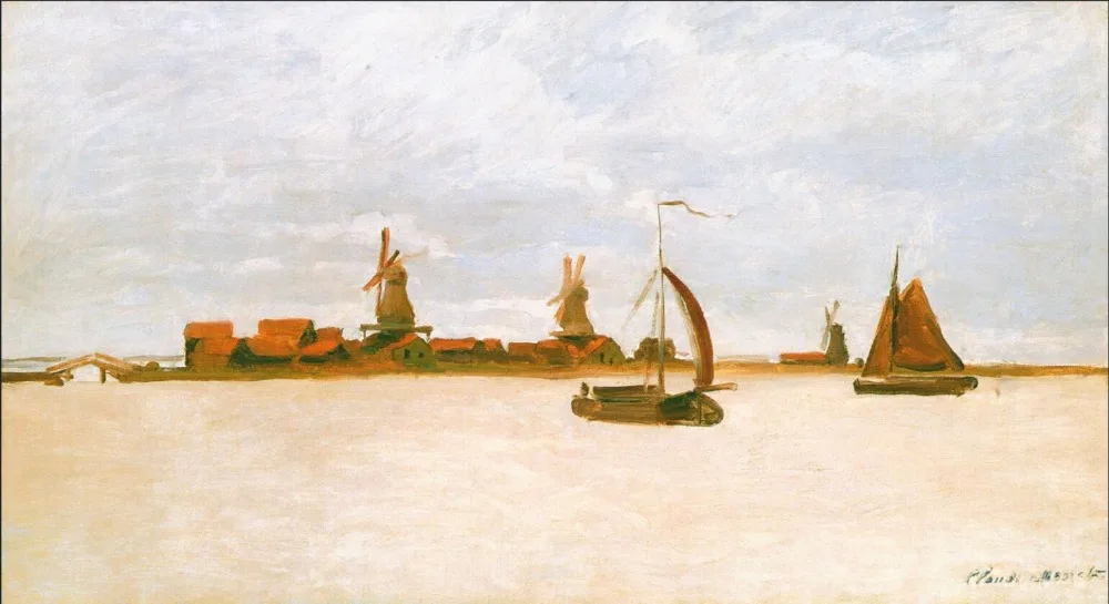 

High quality Oil painting Canvas Reproductions The Voorzaan (1871) By Claude Monet hand painted