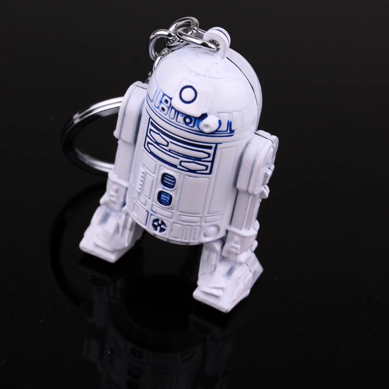 Мода металлические украшения Звездные войны Белый робот брелок Star Wars 3D R2