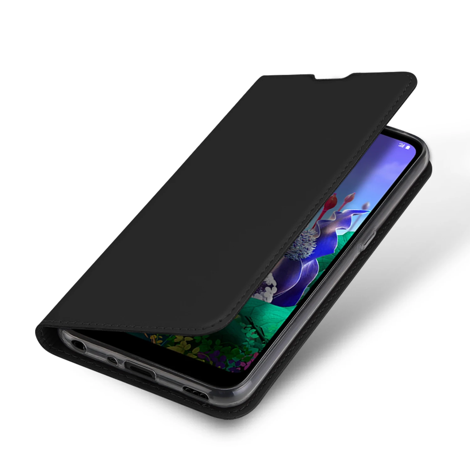 Роскошный чехол из искусственной кожи с защелкой для LG Q60 LMX525EAW K50 Чехол Ультра Тонкий Магнитный флип-чехол с футляр с отделением для карт Fundas